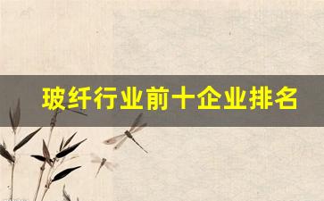 玻纤行业前十企业排名(玻纤行业前十企业排名表)_https://www.jumanxin.com_北交所_第1张