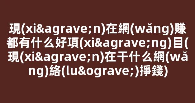 現(xiàn)在網(wǎng)賺都有什么好項(xiàng)目(現(xiàn)在干什么網(wǎng)絡(luò)掙錢) - 嚴(yán)選資源大全