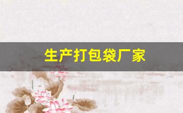 生产打包袋厂家(生产打包袋厂家排名)_https://www.hangfeite.com_创业板_第1张
