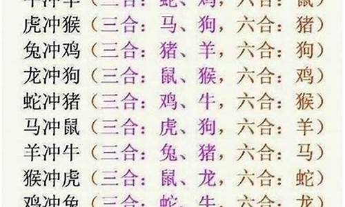 生肖三合相冲图_生肖三合6合相冲