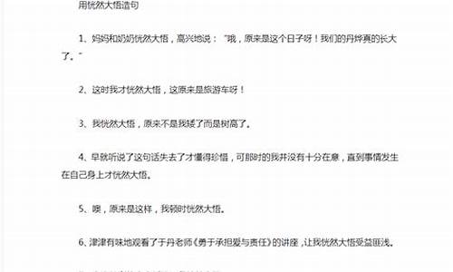 用恍然大悟造句用上修辞怎么写_用恍然大悟造一个句子