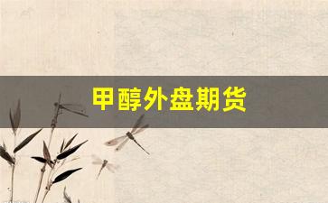 甲醇外盘期货(甲醇期货交易)_https://www.qldgs.com_内盘期货_第1张