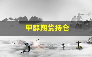 甲醇期货持仓(甲醇期货走势分析及建议)_https://www.gfdzclz.com_上交所_第1张