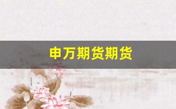 申万期货期货(申万期货交易软件)_https://www.xzdzcjn.com_上交所_第1张