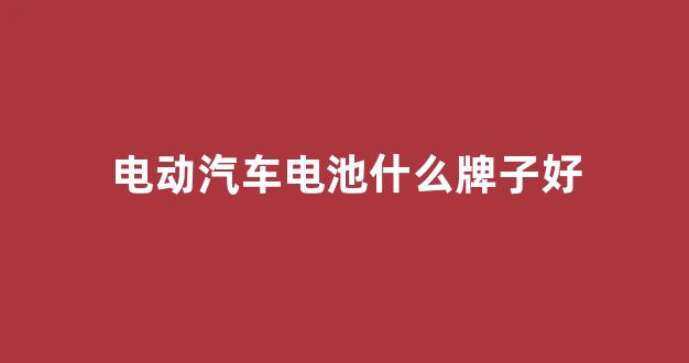 电动汽车电池什么牌子好(电动汽车电池报废后怎么处理)_上交所_第1张_财经网 电动汽车电池什么牌子好(电动汽车电池报废后怎么处理)_https://www.luoxuangg888.com_上交所_第1张