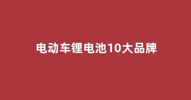 电动车锂电池10大品牌(电动车锂电电池排名前十名)_https://www.hhem8.com_创业板_第1张