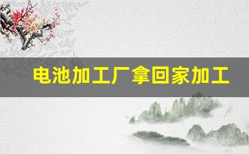 电池加工厂拿回家加工(个人组装锂电池合法吗)_https://www.wanyuyiyao.com_北交所_第1张