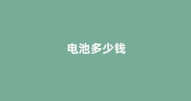 电池多少钱(电池多少钱一度电)_https://www.lclxwz.com_郑商所_第1张