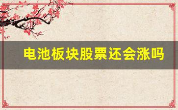 电池板块股票还会涨吗知乎(电池片领域龙头股)_https://www.lclxwz.com_广期所_第1张