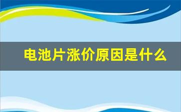 电池片涨价原因是什么(电池片涨价原因是什么呢)_https://www.heiljjianzu.com_上交所_第1张