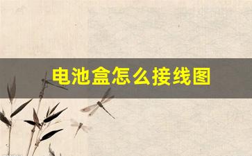 电池盒怎么接线图(电池盒怎么接线图视频)_https://www.shshucaipeisong.com_上交所_第1张
