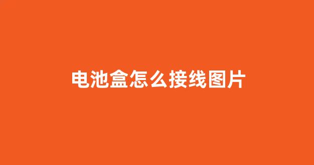 电池盒怎么接线图片(电池盒怎么接线路)_https://www.taocizhiliang.com_设计报价_第1张