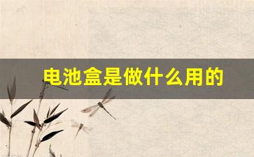 电池盒是做什么用的_https://www.taocizhiliang.com_效果图_第1张