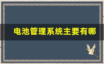 电池管理系统主要有哪些功能(电池管理系统主要有哪些功能和特点)_https://www.hhem8.com_创业板_第1张