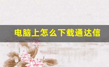 电脑上怎么下载通达信软件(电脑如何下载通达信)_https://www.czytfl.com_期货_第1张