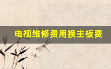 电视维修费用 换主板费用-电视维修费用换主板费用