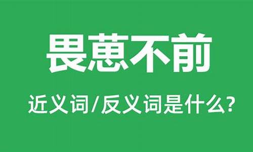 畏葸不前是什么意思解释-畏葸不前什么意思?