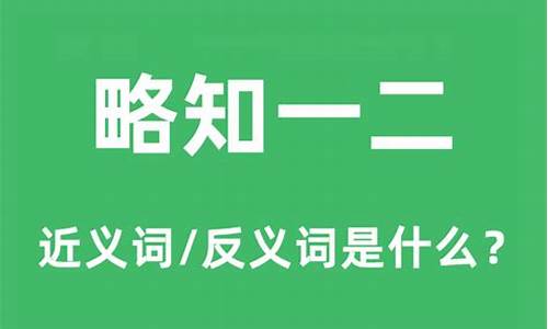 略知一二解代表生肖_略知一二什么意思生肖