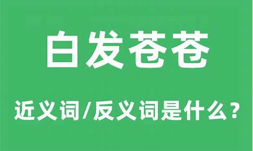 白发苍苍的意思和造句怎么写-白发苍苍的意思并造句