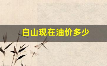 白山现在油价多少一升_白山现在油价多少