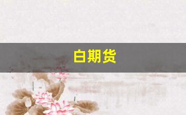 白期货(白很期货吧)_https://www.wguangz.com_上期所_第1张
