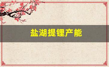 盐湖提锂产能(盐湖提锂产能预计)_https://www.hhem8.com_北交所_第1张
