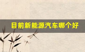 目前新能源汽车哪个好(新能源汽车哪个好性价比高)_https://www.wanyuyiyao.com_创业板_第1张
