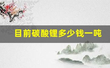目前碳酸锂多少钱一吨(碳酸锂多少钱一吨2023年)_https://www.hn-life.com_创业板_第1张