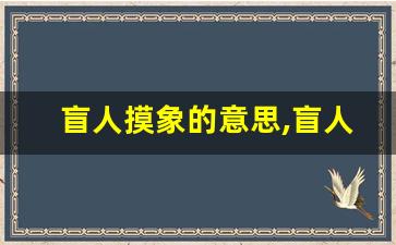 盲人摸象的意思,盲人摸象的近义词反义词,盲人摸象造句例句,盲人摸象出处及解释-第1张图片-我的生活随想
