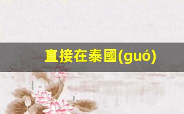 直接在泰國(guó)取錢(qián)的銀行卡(直接在泰國(guó)取錢(qián)的銀行卡叫什么)