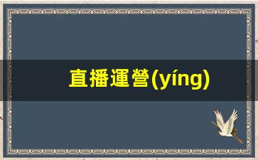 直播運營(yíng)主要做些什么插圖
