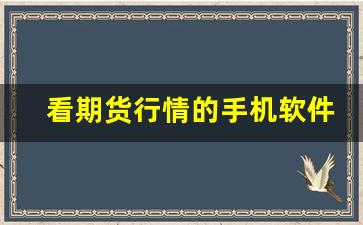 看期货行情的手机软件哪个好(期货行情回放手机软件)_https://www.cangshenghg.com_财经新闻_第1张