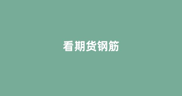 看期货钢筋(期货钢筋交割)_https://www.fzdzcxj.com_北交所_第1张
