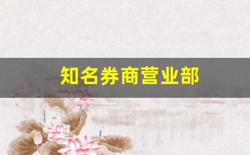 知名券商营业部(券商营业部排行)_https://www.wguangz.com_上期所_第1张
