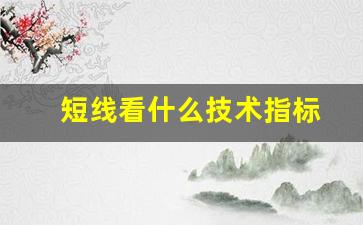 短线看什么技术指标(短线看哪里)_https://www.eamstsz.com_深交所_第1张
