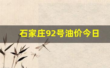 石家庄92号油价今日价格-石家庄92号油