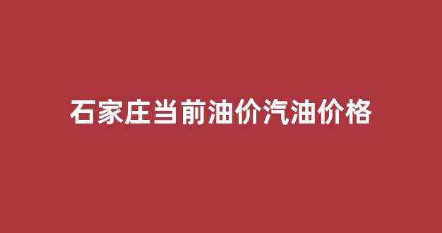 石家庄当前油价汽油价格_石家庄市汽油价格