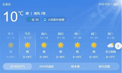 石家庄预报一周天气情况_石家庄预报