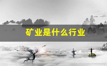 矿业是什么行业(矿业是什么板块)_https://www.gen-fastener.com_郑商所_第1张