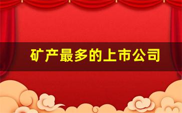 矿产最多的上市公司(拥有矿产最多的上市公司)_https://www.wanyuyiyao.com_上交所_第1张