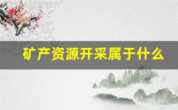 矿产资源开采属于什么工业(矿产资源开采活动是什么)_https://www.wanyuyiyao.com_科创板_第1张