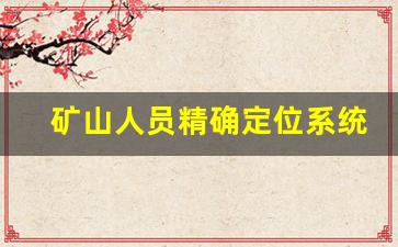 矿山人员精确定位系统(矿用人员定位系统)_https://www.wanyuyiyao.com_上交所_第1张