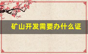 矿山开发需要办什么证件(开发矿山需要多少启动资金)_https://www.taocizhiliang.com_装修流程_第1张