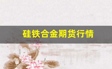 硅铁合金期货行情_https://www.erdeww.com_期货行情_第1张