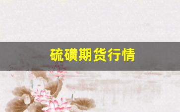 硫磺期货行情(硫磺行情分析)_https://www.jianghaiboli.com_恒指期货_第1张