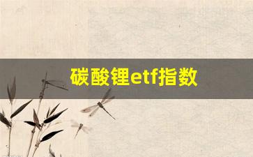 碳酸锂etf指数(碳酸锂股票价格)_https://www.nalian8.com_北交所_第1张