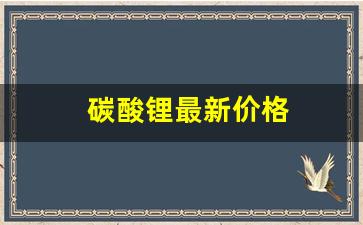 碳酸锂最新价格(碳酸锂最新价格行情走势图)_https://www.hangfeite.com_深交所_第1张