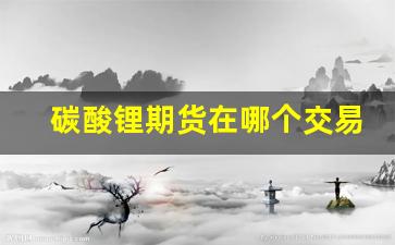 碳酸锂期货在哪个交易所交易(碳酸锂期货最新行情)_https://www.jnskb.com_装修流程_第1张