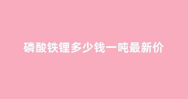磷酸铁锂多少钱一吨最新价(磷酸铁锂每吨价格)_https://www.hhem8.com_深交所_第1张