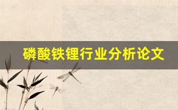 磷酸铁锂行业分析论文(新能源汽车行业分析论文)_https://www.hn-life.com_科创板_第1张